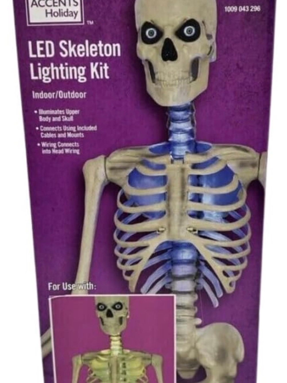 Accents Holiday LED Skeleton Lighting Kit — Purple and Bone